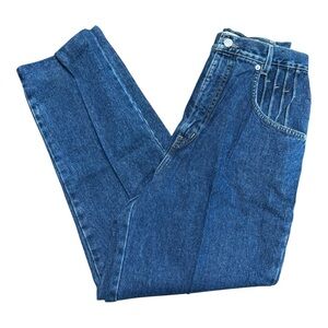 FRENCH DRESSING Vintage Pleated Pocket Detail High Rise Waist Denim Jeans